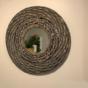 Wicker mirror